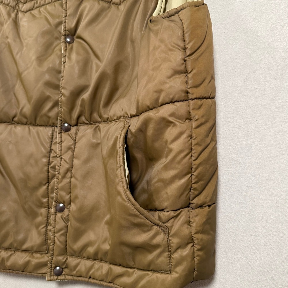 Vintage H Bar C California Ranchwear Rare 70s Western Quilted Puffer Vest Large - Picture 4 of 10
